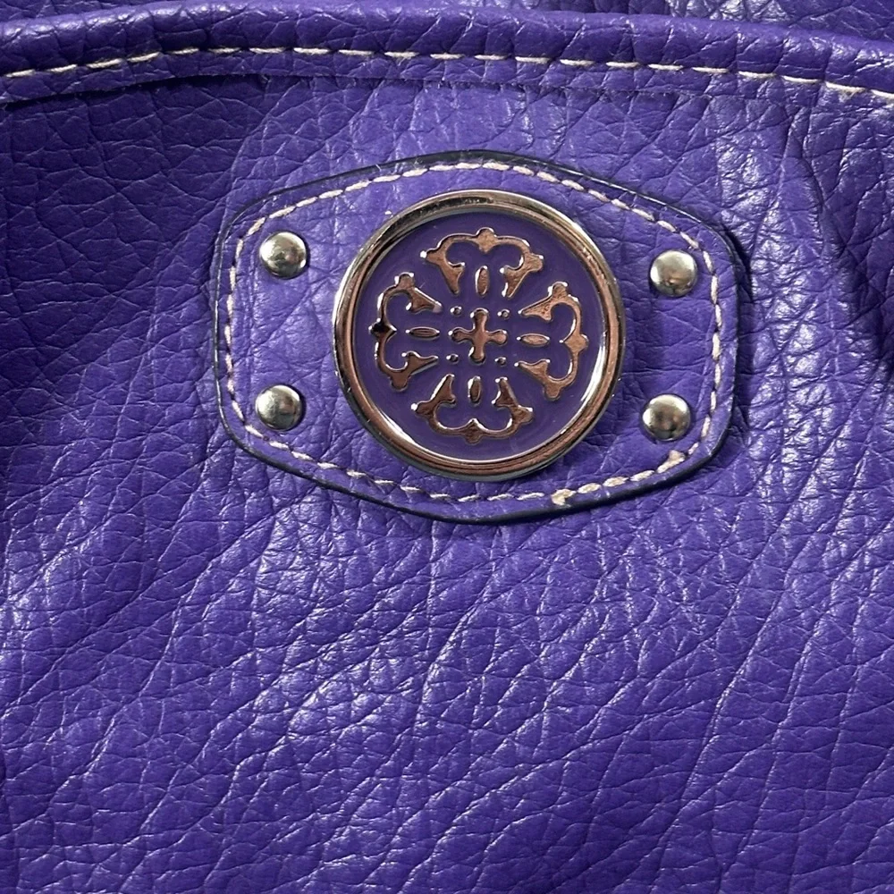 Treviso Purple Leather Women's Shoulder Bag‎ - Picture 3 of 11